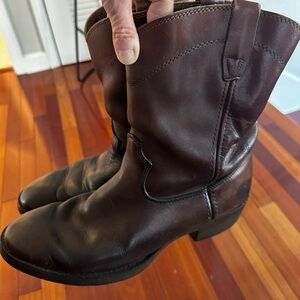 Durango Leather Boots Dark Brown Men’s 10D Western Cowboy Rodeo Horse Outdoor